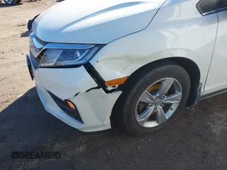 2018 Honda Odyssey EX-L with VIN 5FNRL6H75JB044422, listed as a IAAI auction lot 41730576 with 120,587 mi miles and . Bid and sale history available at DreamBid. Image 6.