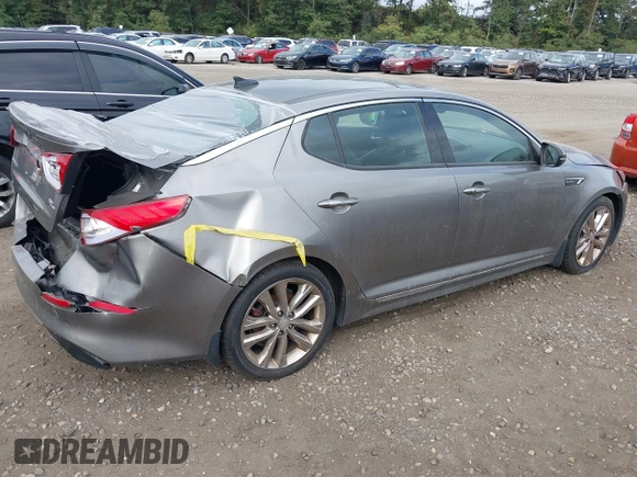 2015 Kia Optima SX Turbo with VIN 5XXGR4A68FG449822, listed as a IAAI auction lot 40480060 with 108,570 mi miles. Bid and sale history available at carsss.com. Image 4.