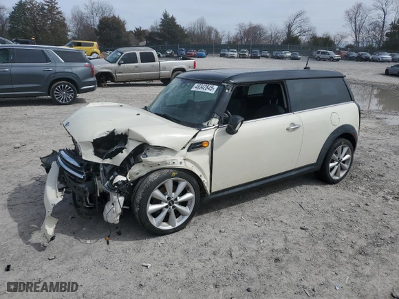 2013 MINI Cooper Clubman with VIN WMWZF3C50DT489435, listed as a Copart auction lot 48342845 with 154,676 mi miles and Salvage Title. Bid and sale history available at carsss.com. Image 1.
