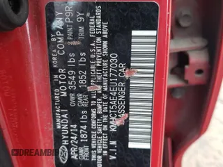 2014 Hyundai Accent GS with VIN KMHCT5AE4EU177030, listed as a Copart auction lot 54186815 with 199,486 mi miles and Salvage Title. Bid and sale history available at carsss.com. Image 13.