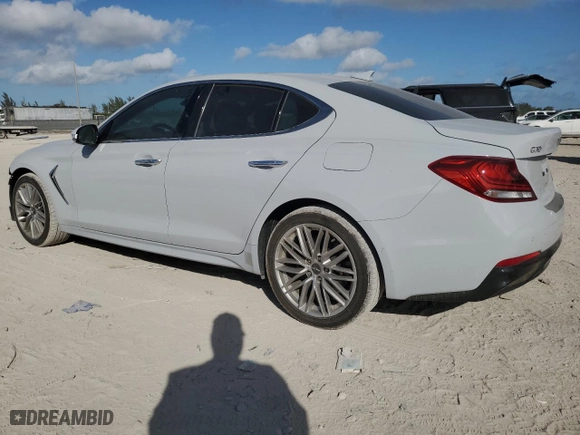 2020 Genesis G70 2.0T with VIN KMTG34LA9LU046717, listed as a Copart auction lot 45105765 with 65,034 mi miles and Non Repairable. Bid and sale history available at carsss.com. Image 2.
