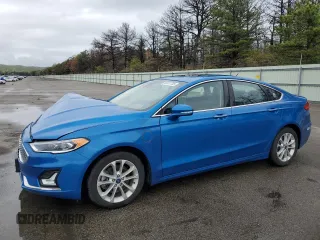 2019 Ford Fusion Titanium with VIN 3FA6P0SU1KR236123, listed as a Copart auction lot 55241735 with 54,702 mi miles and Salvage title. Bid and sale history available at DreamBid. Image 1.