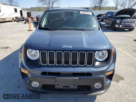 2020 Jeep Renegade Latitude with VIN ZACNJABB6LPL92291, listed as a Copart auction lot 50209375 with 46,651 mi miles and Salvage title. Bid and sale history available at DreamBid. Image 5.