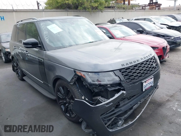 2019 Land Rover Range Rover HSE with VIN SALGS2SV9KA521124, listed as a IAAI auction lot 42429756 with 65,788 mi miles and . Bid and sale history available at DreamBid. Image 1.