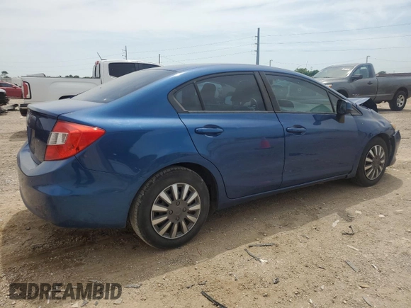2012 Honda Civic LX с VIN 19XFB2F58CE034931, выставлен на аукционе Copart как лот 56919385 с пробегом 264 478 миль миль и Списание • Salvage title. История ставок и продаж доступна на DreamBid. Изображение 3.