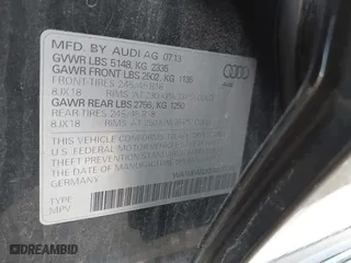 2014 Audi allroad Premium Plus with VIN WA1UFAFLXEA020789, listed as a IAAI auction lot 41959838 with 133,520 mi miles. Bid and sale history available at carsss.com. Image 9.