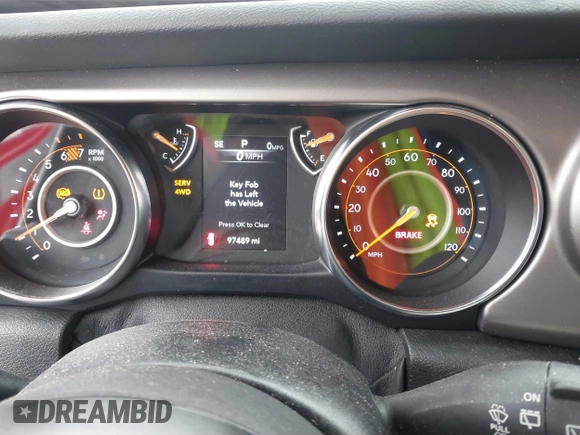 2020 Jeep Wrangler Unlimited Willys with VIN 1C4HJXDN8LW213889, listed as a IAAI auction lot 41561034 with 97,489 mi miles and . Bid and sale history available at DreamBid. Image 7.