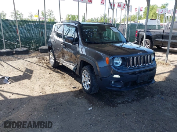 2017 Jeep Renegade Latitude z VIN ZACCJBBB8HPF61752, wystawiony jako IAAI lot #42096538 z przebiegiem 97 204 mil mil oraz . Historia ofert i sprzedaży dostępna na DreamBid. Obrazek 1.