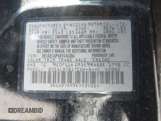 2019 Nissan Sentra S with VIN 3N1AB7APXKY434084, listed as a IAAI auction lot 41755950 with 86,658 mi miles and . Bid and sale history available at DreamBid. Image 9.