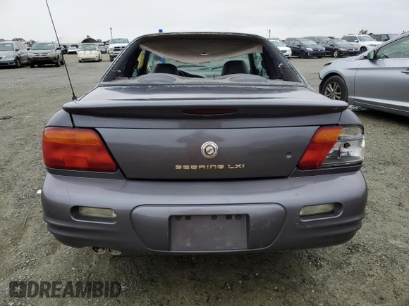 1997 Chrysler Sebring LXi z VIN 4C3AU52N2VE183090, wystawiony jako Copart lot #81855454 z przebiegiem 157 590 mil mil oraz Szkoda całkowita • Salvage title. Historia ofert i sprzedaży dostępna na DreamBid. Obrazek 6.