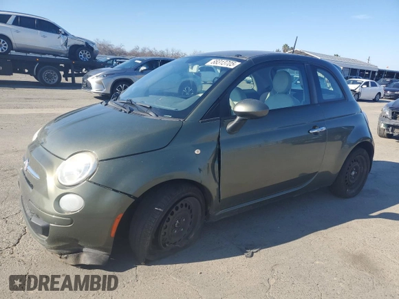 2013 FIAT 500 Pop with VIN 3C3CFFAR3DT544890, listed as a Copart auction lot 88313705 with 184,637 mi miles and Salvage Title. Bid and sale history available at carsss.com. Image 1.