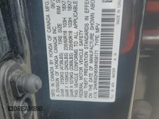 2021 Honda CR-V EX-L with VIN 2HKRW2H8XMH658171, listed as a Copart auction lot 62904405 with 35,656 mi miles and Salvage title. Bid and sale history available at DreamBid. Image 13.