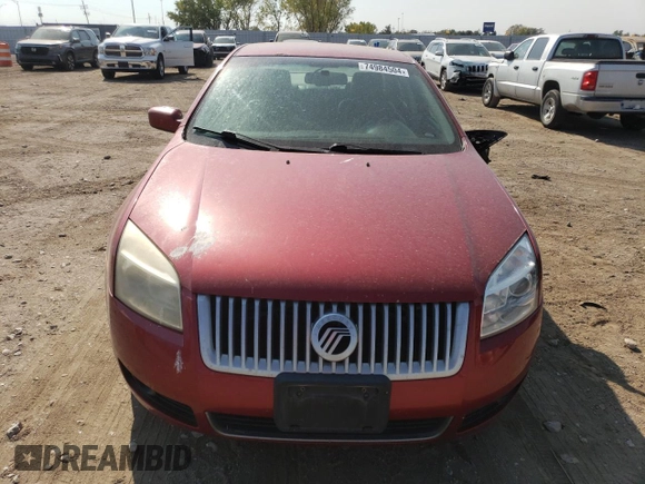 2008 Mercury Milan Premier with VIN 3MEHM02178R609030, listed as a Copart auction lot 74984504 with 187,804 mi miles and Clean Title. Bid and sale history available at carsss.com. Image 5.