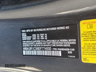 2014 BMW 4 Series 435i with VIN WBA3R1C56EF774500, listed as a Copart auction lot 46675765 with 133,912 mi miles and Salvage Title. Bid and sale history available at carsss.com. Image 12.