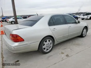 2002 Lexus LS 430 with VIN JTHBN30F120091703, listed as a Copart auction lot 46336525 with 0 mi miles and Salvage Title. Bid and sale history available at carsss.com. Image 3.