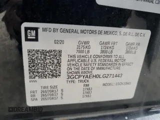 2020 Chevrolet Silverado 1500 Work Truck with VIN 3GCPYAEH0LG271443, listed as a Copart auction lot 71291924 with 89,963 mi miles and Salvage Title. Bid and sale history available at DreamBid. Image 15.