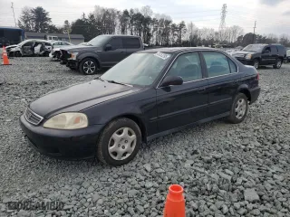 1999 Honda Civic EX with VIN 1HGEJ8641XL056616, listed as a Copart auction lot 45352295 with 162,291 mi miles and Salvage Title. Bid and sale history available at carsss.com. Image 1.