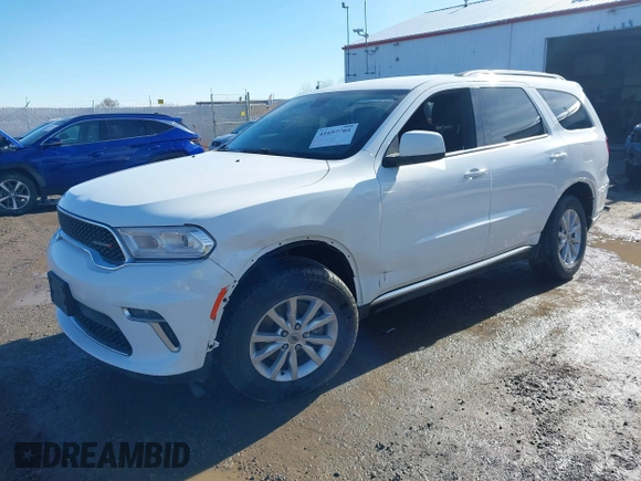 2021 Dodge Durango SXT Plus with VIN 1C4RDJAG8MC574010, listed as a IAAI auction lot 41697705 with 67,629 mi miles and . Bid and sale history available at DreamBid. Image 2.