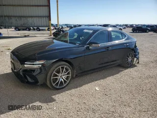 2025 Genesis G70 2.5T with VIN KMTG34SC4SU149867, listed as a Copart auction lot 85691544 with 2,338 mi miles and Clean Title. Bid and sale history available at carsss.com. Image 1.