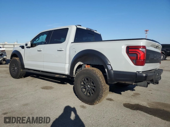 2024 Ford F-150 Raptor with VIN 1FTFW1RG9RFA65096, listed as a Copart auction lot 43702405 with 21,959 mi miles and Salvage Title. Bid and sale history available at DreamBid. Image 2.