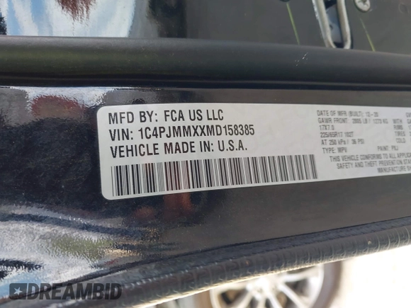 2021 Jeep Cherokee Latitude Lux with VIN 1C4PJMMXXMD158385, listed as a IAAI auction lot 42413514 with 86,163 mi miles and . Bid and sale history available at DreamBid. Image 9.
