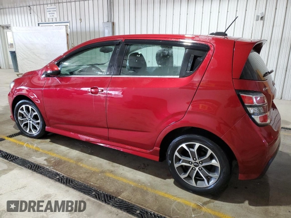 2019 Chevrolet Sonic LT with VIN 1G1JD6SB8K4106291, listed as a Copart auction lot 46584805 with 53,366 mi miles and Salvage title. Bid and sale history available at DreamBid. Image 2.