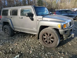 2009 Hummer H3 SUV with VIN 5GTEN13E198107568, listed as a Copart auction lot 78607404 with 182,613 mi miles and Salvage Title. Bid and sale history available at carsss.com. Image 4.