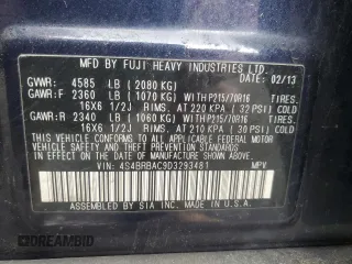 2013 Subaru Outback 2.5i с VIN 4S4BRBAC9D3293481, выставлен на аукционе Copart как лот 59121885 с пробегом 185 623 миль миль и Чистый • Clean title. История ставок и продаж доступна на DreamBid. Изображение 12.