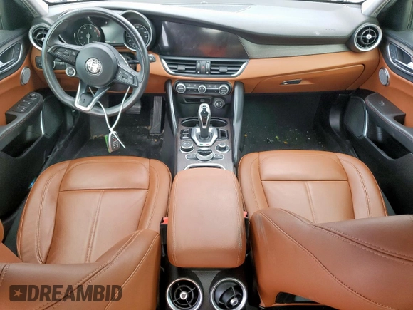 2020 Alfa Romeo Giulia Ti with VIN ZARFAMBNXL7637986, listed as a Copart auction lot 59406215 with 46,350 mi miles and Salvage title. Bid and sale history available at DreamBid. Image 8.
