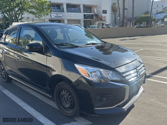2021 Mitsubishi Mirage ES with VIN ML32AUHJ0MH006448, listed as a Copart auction lot 52260195 with 72,384 mi miles and Salvage Title. Bid and sale history available at carsss.com. Image 1.