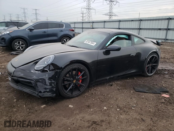 2024 Porsche 911 Carrera S with VIN WP0AB2A91RS221468, listed as a Copart auction lot 82467564 with 3,513 mi miles and Salvage Title. Bid and sale history available at carsss.com. Image 1.