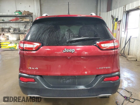 2015 Jeep Cherokee Limited with VIN 1C4PJMDS8FW630837, listed as a Copart auction lot 52094015 with 97,978 mi miles and Salvage Title. Bid and sale history available at DreamBid. Image 6.