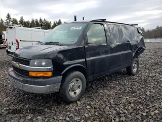 2015 Chevrolet Express Cargo z VIN 1GCWGFCF2F1176687, wystawiony jako Copart lot #44706785 z przebiegiem 131 216 mil mil oraz Szkoda całkowita • Salvage title. Historia ofert i sprzedaży dostępna na DreamBid. Obrazek 1.