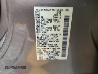 2006 Nissan Armada LE z VIN 5N1AA08B76N710950, wystawiony jako Copart lot #55981715 z przebiegiem 242 233 mil mil oraz Szkoda całkowita • Salvage title. Historia ofert i sprzedaży dostępna na DreamBid. Obrazek 13.