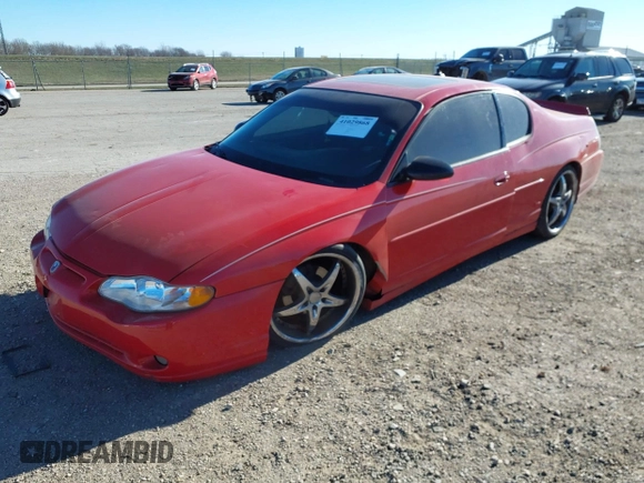 2004 Chevrolet Monte Carlo SS with VIN 2G1WX12K649294292, listed as a IAAI auction lot 41029868 with 180,616 mi miles. Bid and sale history available at carsss.com. Image 2.