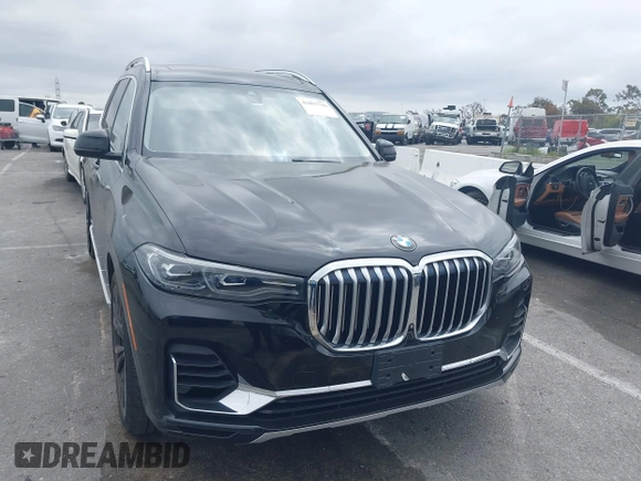 2020 BMW X7 xDrive40i z VIN 5UXCW2C03L9A00546, wystawiony jako IAAI lot #42057736 z przebiegiem 65 121 mil mil oraz . Historia ofert i sprzedaży dostępna na DreamBid. Obrazek 1.