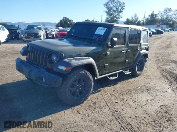 2022 Jeep Wrangler Unlimited High Tide with VIN 1C4HJXDG5NW113205, listed as a IAAI auction lot 41488724 with 30,446 mi miles and . Bid and sale history available at DreamBid. Image 2.