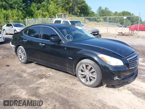 2012 Infiniti M Hybrid with VIN JN1EY1AP8CM910933, listed as a IAAI auction lot 42682477 with 157,048 mi miles and . Bid and sale history available at DreamBid. Image 1.