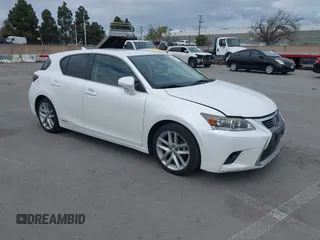 2015 Lexus CT 200h Hybrid with VIN JTHKD5BH7F2224522, listed as a IAAI auction lot 41870287 with 287,734 mi miles. Bid and sale history available at carsss.com. Image 1.