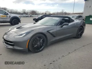 2015 Chevrolet Corvette 1LT with VIN 1G1YB3D73F5102838, listed as a Copart auction lot 50013215 with 44,037 mi miles and Salvage Title. Bid and sale history available at carsss.com. Image 1.