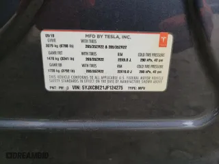2018 Tesla Model X 75D with VIN 5YJXCBE21JF124275, listed as a Copart auction lot 69771562 with 37189 miles. Bid and sale history available at carsss.com. Image 13.