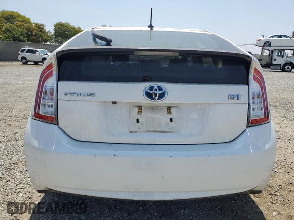 2013 Toyota Prius One with VIN JTDKN3DU1D5627145, listed as a Copart auction lot 62222195 with 197,656 mi miles and Salvage title. Bid and sale history available at DreamBid. Image 6.