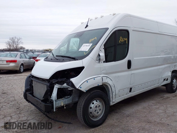2023 Ram ProMaster Cargo with VIN 3C6LRVDG9PE603061, listed as a IAAI auction lot 41978109 with 12,921 mi miles. Bid and sale history available at carsss.com. Image 6.