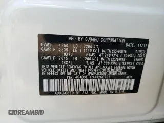 2018 Subaru Outback Touring with VIN 4S4BSETC9J3268787, listed as a Copart auction lot 61550025 with 72,537 mi miles and Salvage title. Bid and sale history available at DreamBid. Image 12.