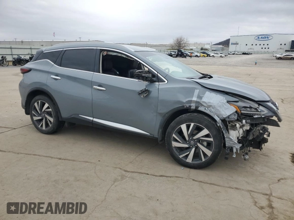 2022 Nissan Murano SL with VIN 5N1AZ2CJ1NC117890, listed as a Copart auction lot 44622575 with 51,664 mi miles and Salvage Title. Bid and sale history available at DreamBid. Image 4.