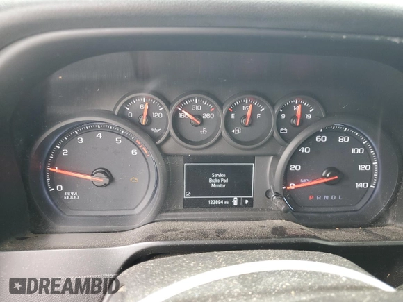 2019 Chevrolet Silverado 1500 Work Truck with VIN 3GCNWAEF5KG189198, listed as a Copart auction lot 52337305 with 122,894 mi miles and Clean Title. Bid and sale history available at DreamBid. Image 9.