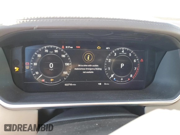 2019 Land Rover Range Rover HSE with VIN SALGS2SV1KA546759, listed as a Copart auction lot 81567824 with 22,710 mi miles and Salvage Title. Bid and sale history available at DreamBid. Image 9.