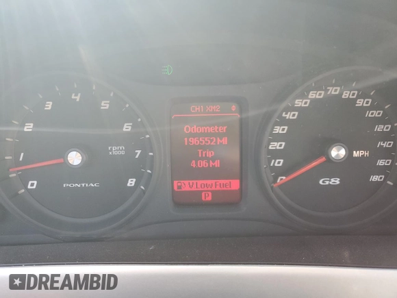 2009 Pontiac G8 GT with VIN 6G2EC57Y39L194225, listed as a Copart auction lot 44407625 with 196,552 mi miles and Clean Title. Bid and sale history available at carsss.com. Image 9.
