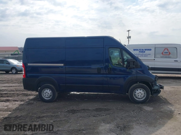 2023 Ram ProMaster Cargo with VIN 3C6LRVBG1PE599526, listed as a IAAI auction lot 41910156 with 1,504 mi miles. Bid and sale history available at carsss.com. Image 14.