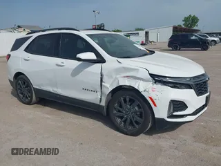 2022 Chevrolet Equinox RS with VIN 3GNAXMEV9NS199374, listed as a IAAI auction lot 42640182 with 56,560 mi miles and . Bid and sale history available at DreamBid. Image 1.